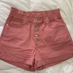 Express Pink Paperbag Shorts